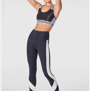 NWT Marika Black/White L Sports Bra